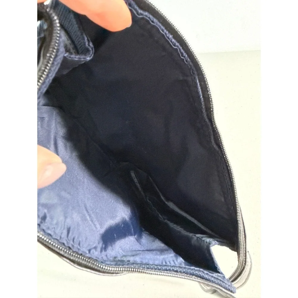 Giorgio Armani Fragrances Navy Blue Canvas Cosmetic Pouch Toiletry Bag‎ Travel